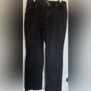 Lee Relaxed Fit Straight Leg Mid-Rise Black Denim Jean Size 16L